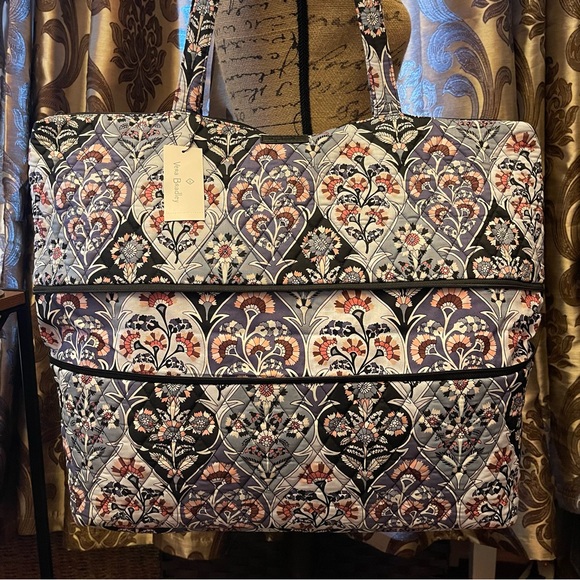 Vera Bradley Ornate Blooms Expandable Travel Tote Bag New NWT - Picture 12 of 16